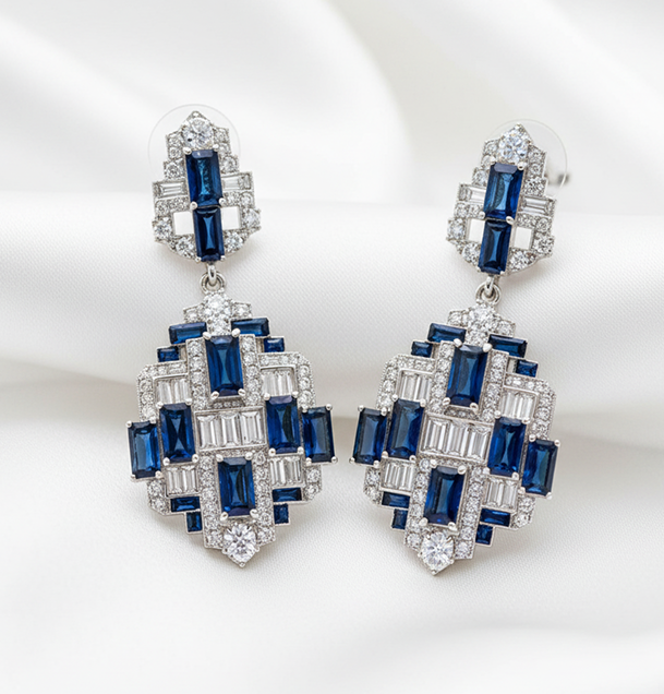boucles d oreilles saphir